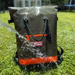 Hunter Green and Orange Waterproof Backpack